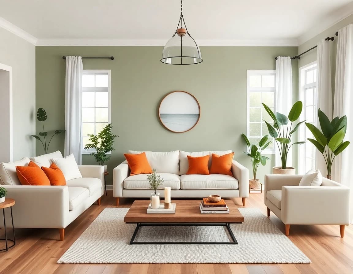 After HomeAI interior design - beautiful redesigned living room