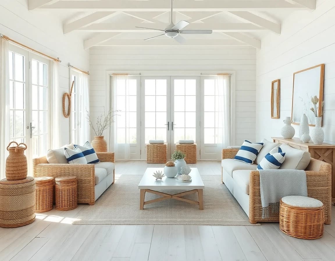 Coastal AI interior design style - AI room decorator example